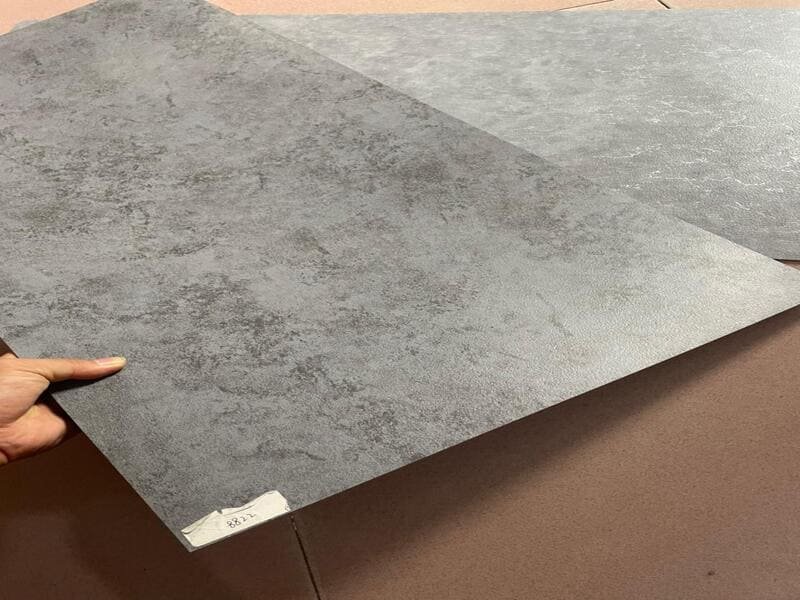 Close-up of a perfectly heat-welded homogeneous vinyl seam
